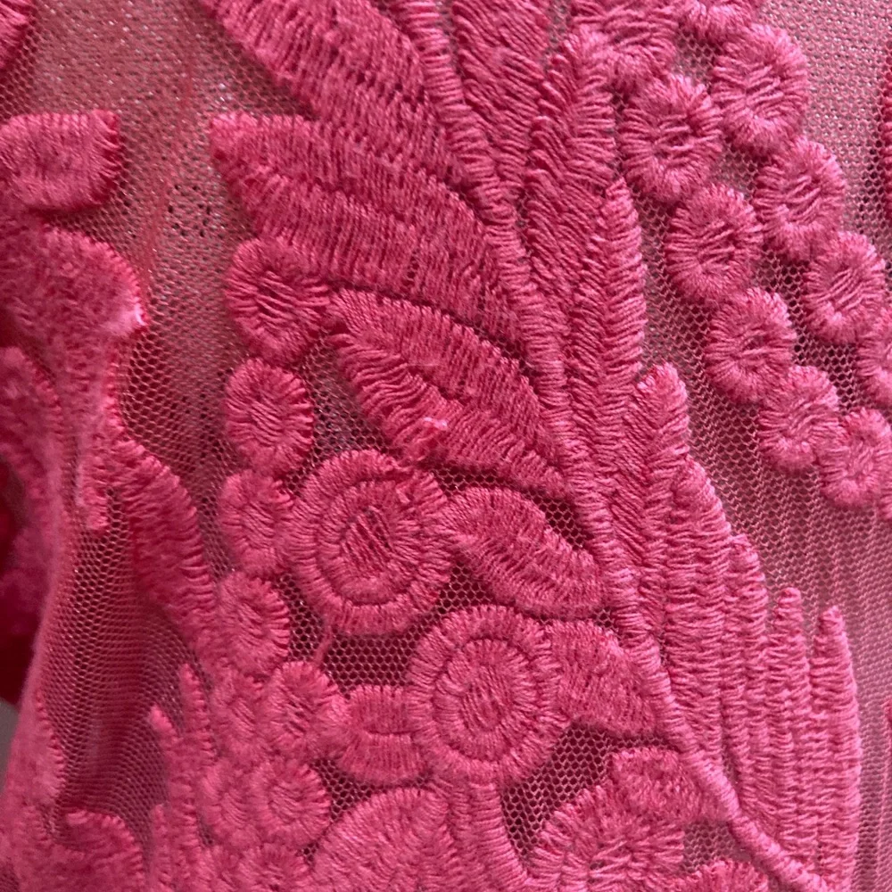 COPY - Sundance Coral Lace Embroidered Mesh Floral Tunic, Size Medium& XS - Picture 8 of 11